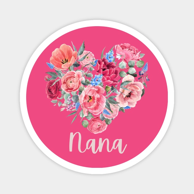 Floral Heart NANA Magnet by RevolutionOnYou